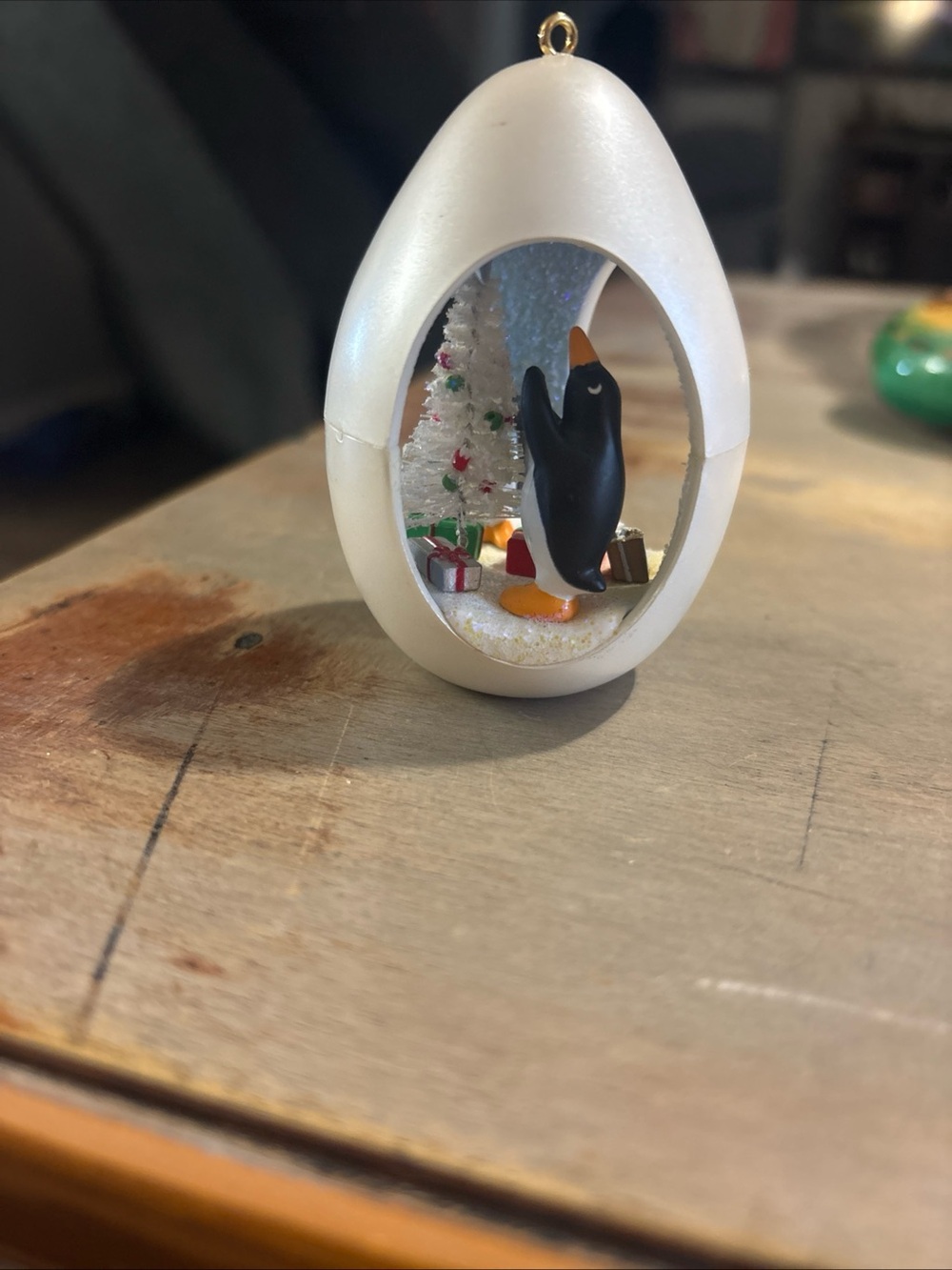 Pearl White Penguin Holiday Egg Ornament - Hallmark